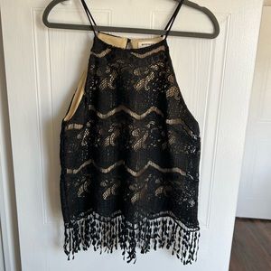 Black detailed top